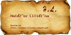 Halász Liliána névjegykártya