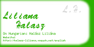 liliana halasz business card
