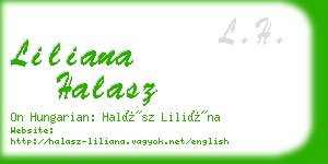 liliana halasz business card